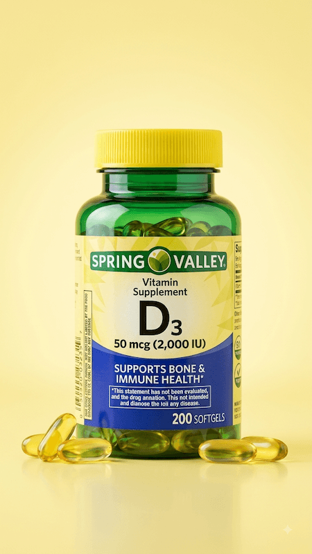 Spring Valley Vitamin D3 50mcg (2000IU)