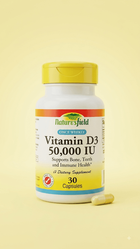 NaturesField Vitamin D3 50000 IU